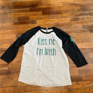 Kiss Me I’m Irish Baseball Tee